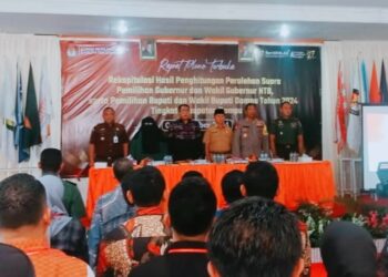 KPU Rapat Pleno Terbuka Penghitungan Suara Paslon Gubernur NTB dan Paslon Bupati Dompu