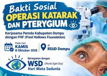 Menyongsong Hari Mata Sedunia, RSUD Dompu Gandeng FHF Gelar Operasi Katarak Gratis