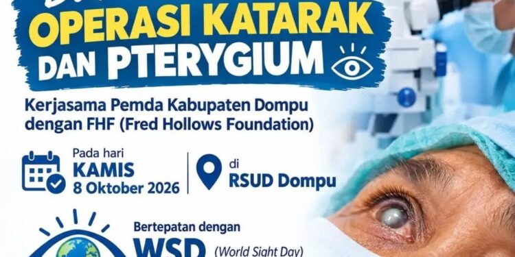 Menyongsong Hari Mata Sedunia, RSUD Dompu Gandeng FHF Gelar Operasi Katarak Gratis